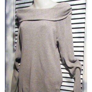 Kaisely Med Gray Off Shoulder Sweater